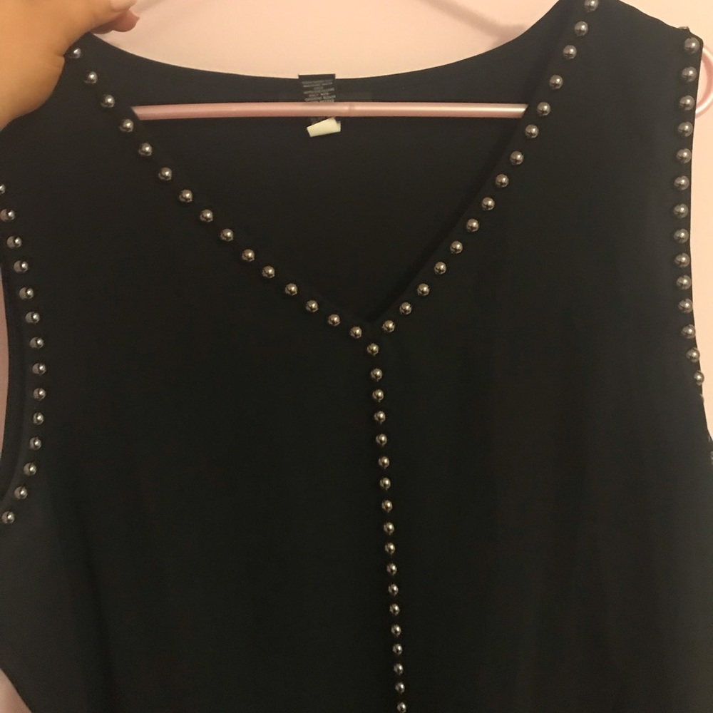 Alfani Metal Studs Blouse- Plus Size